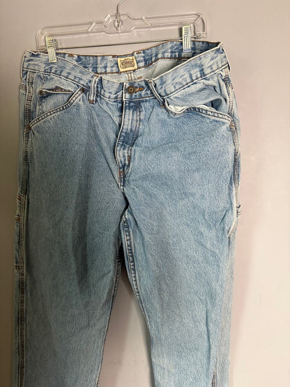 Schmidt Workwear Light Blue Denim Jeans Size 38×34